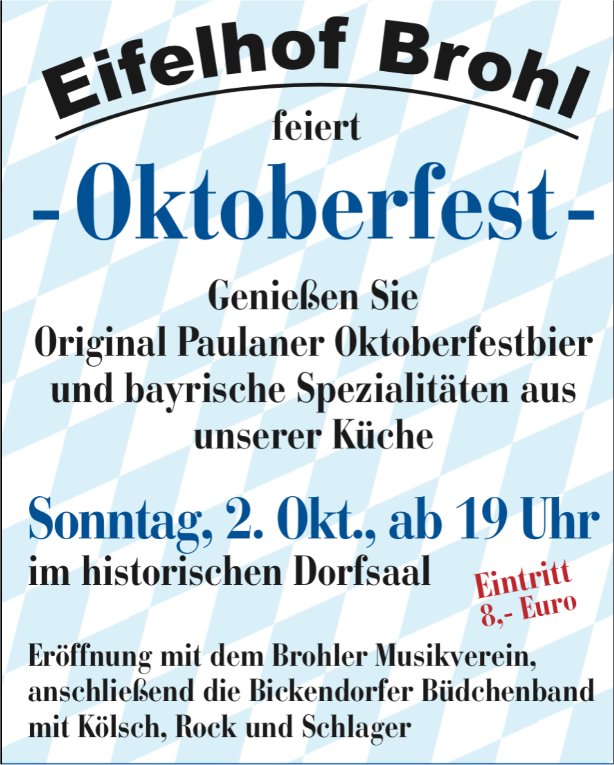 Oktoberfest im Eifelhof